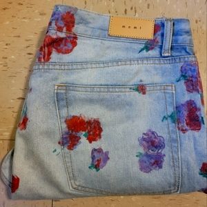 MNML Flower Print jean